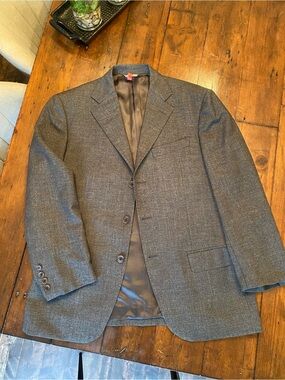 Tombolini Charcoal Gray Three-Button Sport Coat 40US R Made in 🇮🇹